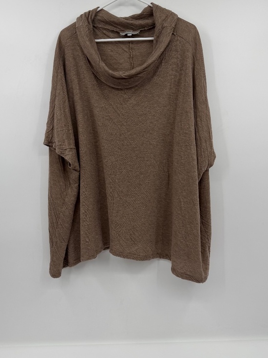 bryn Walker Tops - Bryn Walker Top Women Large Brown Short Sleeve Cowl Neck Lagenlook Knit Comfy